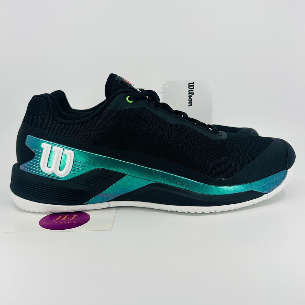 Wilson Women's Rush Pro 4.0 Blade Tennis Shoes Black/Deep Teal Size 10.5